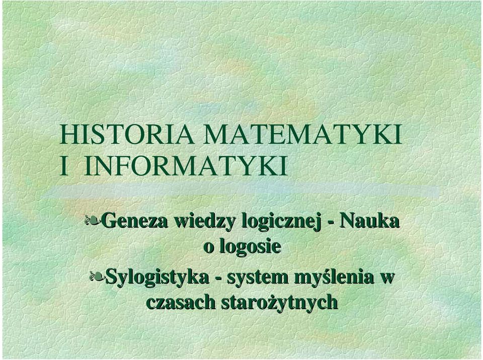 logicznej - Nauka o logosie