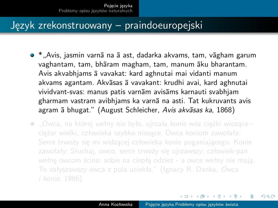 Akvāsas ā vavakant: krudhi avai, kard aghnutai vividvant-svas: manus patis varnām avisāms karnauti svabhjam gharmam vastram avibhjams ka varnā na asti. Tat kukruvants avis agram ā bhugat.