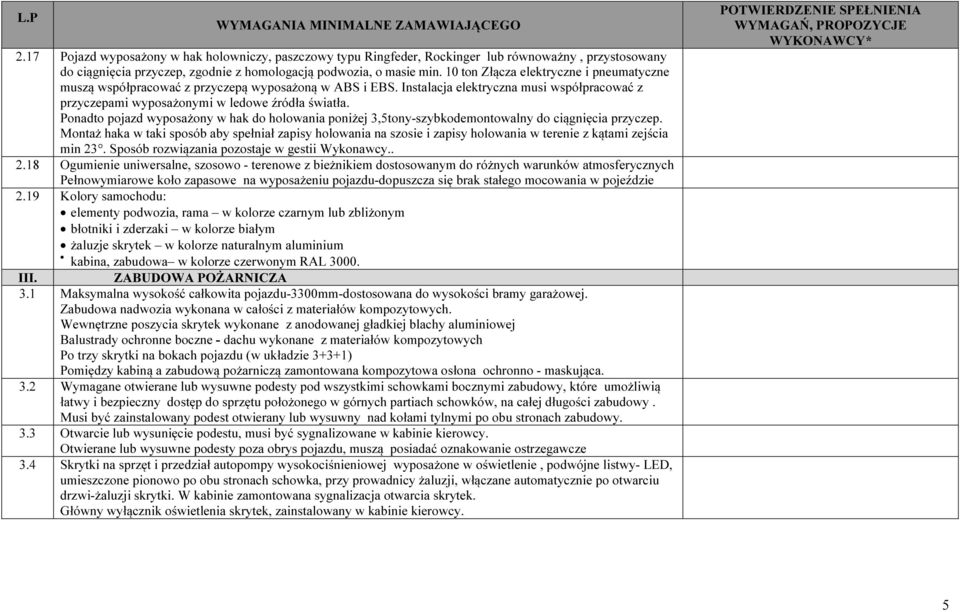 Ponadto pojazd wyposażony w hak do holowania poniżej 3,5tony-szybkodemontowalny do ciągnięcia przyczep.