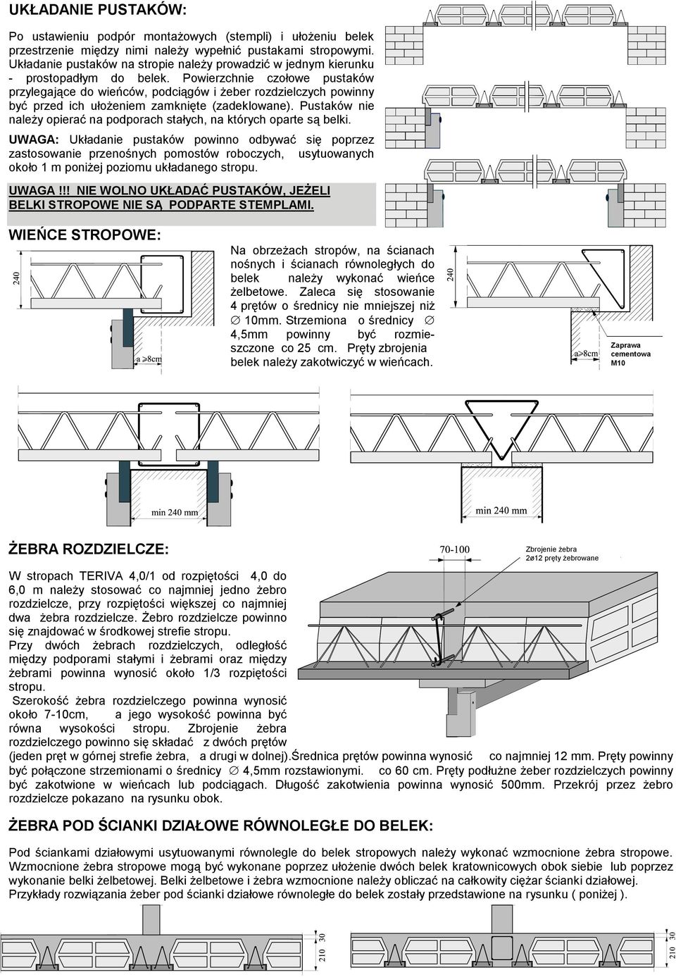 Zakład Produckji Materiałów Budowlanych BETAX STROP ŻELBETOWY GĘSTOŻEBROWY  NA BELKACH KRATOWNICOWYCH - TERIVA 4,0/1 - PDF Darmowe pobieranie