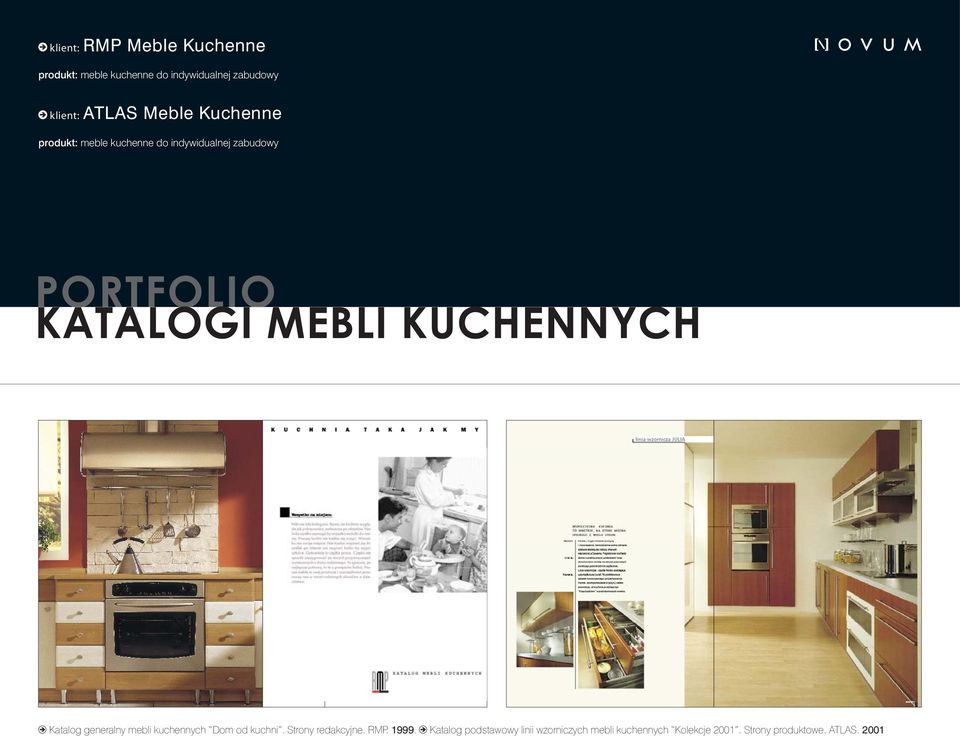 Katalog generalny mebli kuchennych Dom od kuchni. Strony redakcyjne. RMP. 1999.