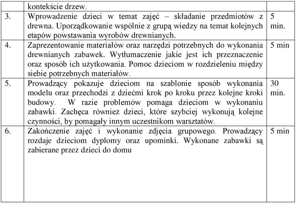 Pomoc dzieciom w rozdzieleniu między siebie potrzebnych materiałów.