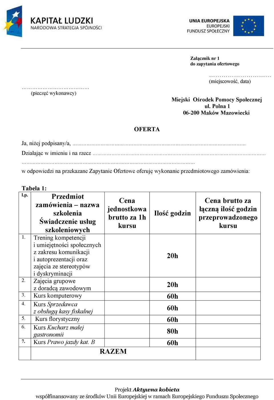 Trening kompetencji i umiejętności społecznych z zakresu komunikacji i autoprezentacji oraz zajęcia ze stereotypów i dyskryminacji 2.