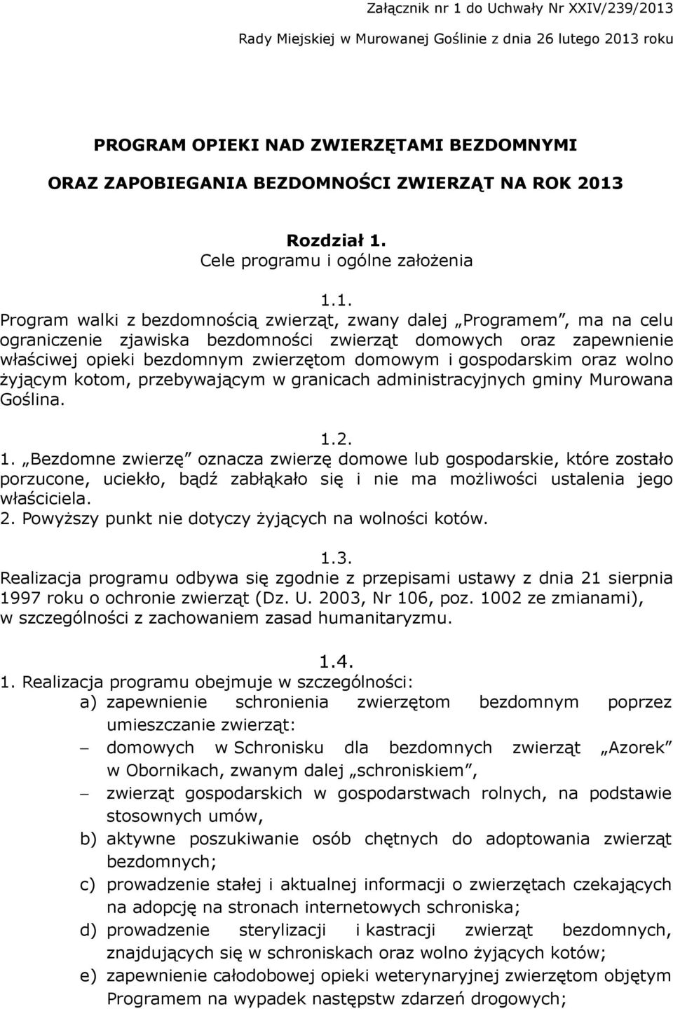 Cele programu i ogólne założenia 1.