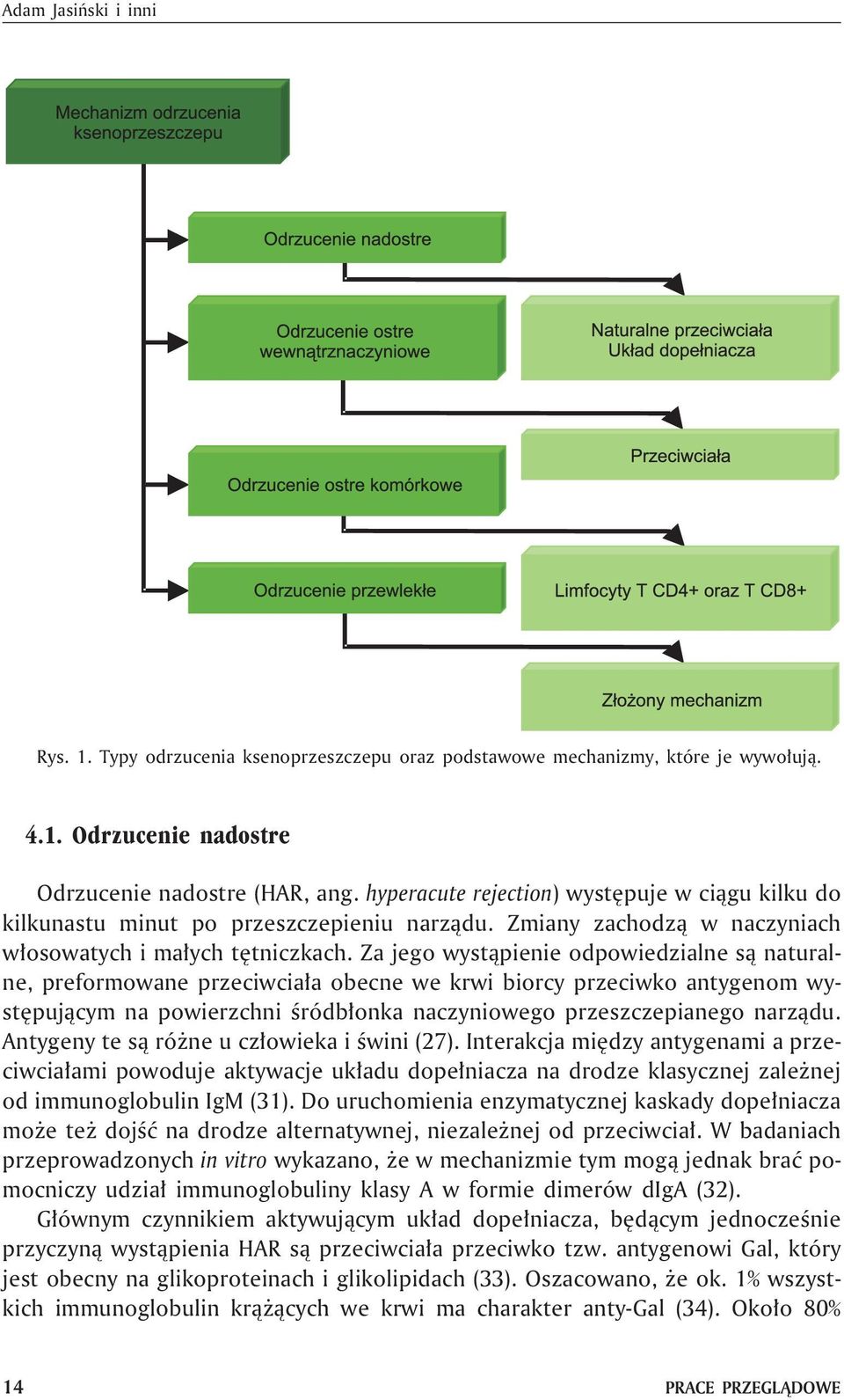 Za jego wyst¹pienie odpowiedzialne s¹ naturalne, preformowane przeciwcia³a obecne we krwi biorcy przeciwko antygenom wystêpuj¹cym na powierzchni œródb³onka naczyniowego przeszczepianego narz¹du.