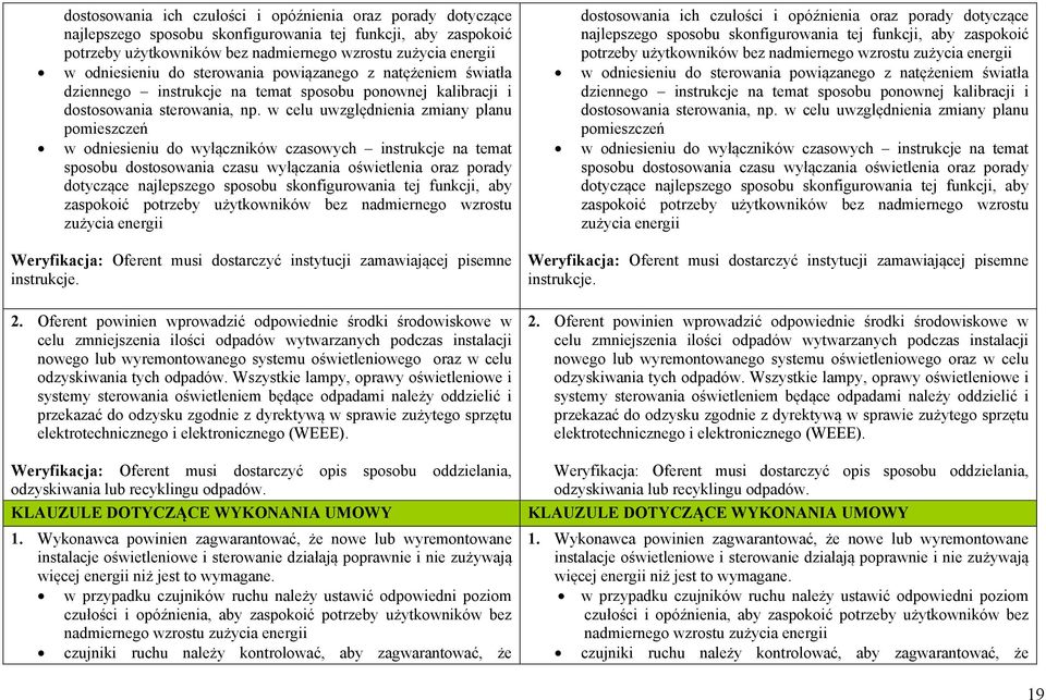 w celu uwzględnienia zmiany planu pomieszczeń w odniesieniu do wyłączników czasowych instrukcje na temat sposobu dostosowania czasu wyłączania oświetlenia oraz porady dotyczące najlepszego sposobu