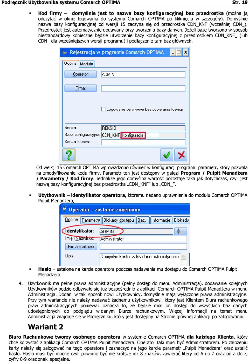 Przedrostek jest automatycznie dodawany przy tworzeniu bazy danych.