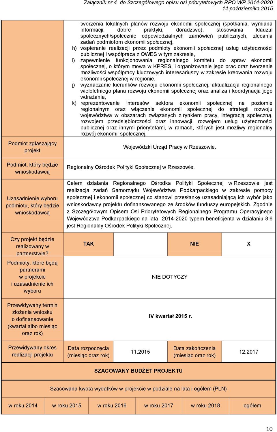 społecznej (spotkania, wymiana informacji, dobre praktyki, doradztwo), stosowania klauzul społecznych/społecznie odpowiedzialnych zamówień publicznych, zlecania zadań podmiotom ekonomii społecznej,