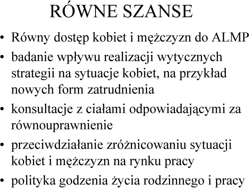 konsultacje z ciałami odpowiadającymi za równouprawnienie przeciwdziałanie