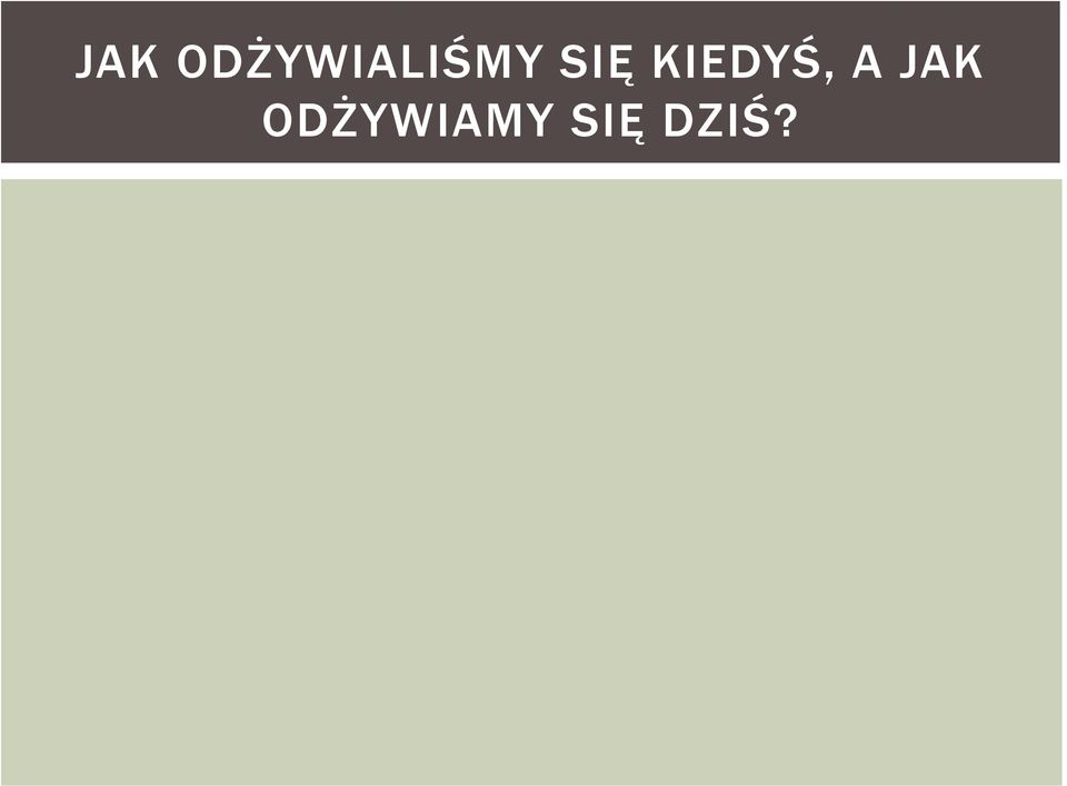 SIĘ KIEDYŚ, A
