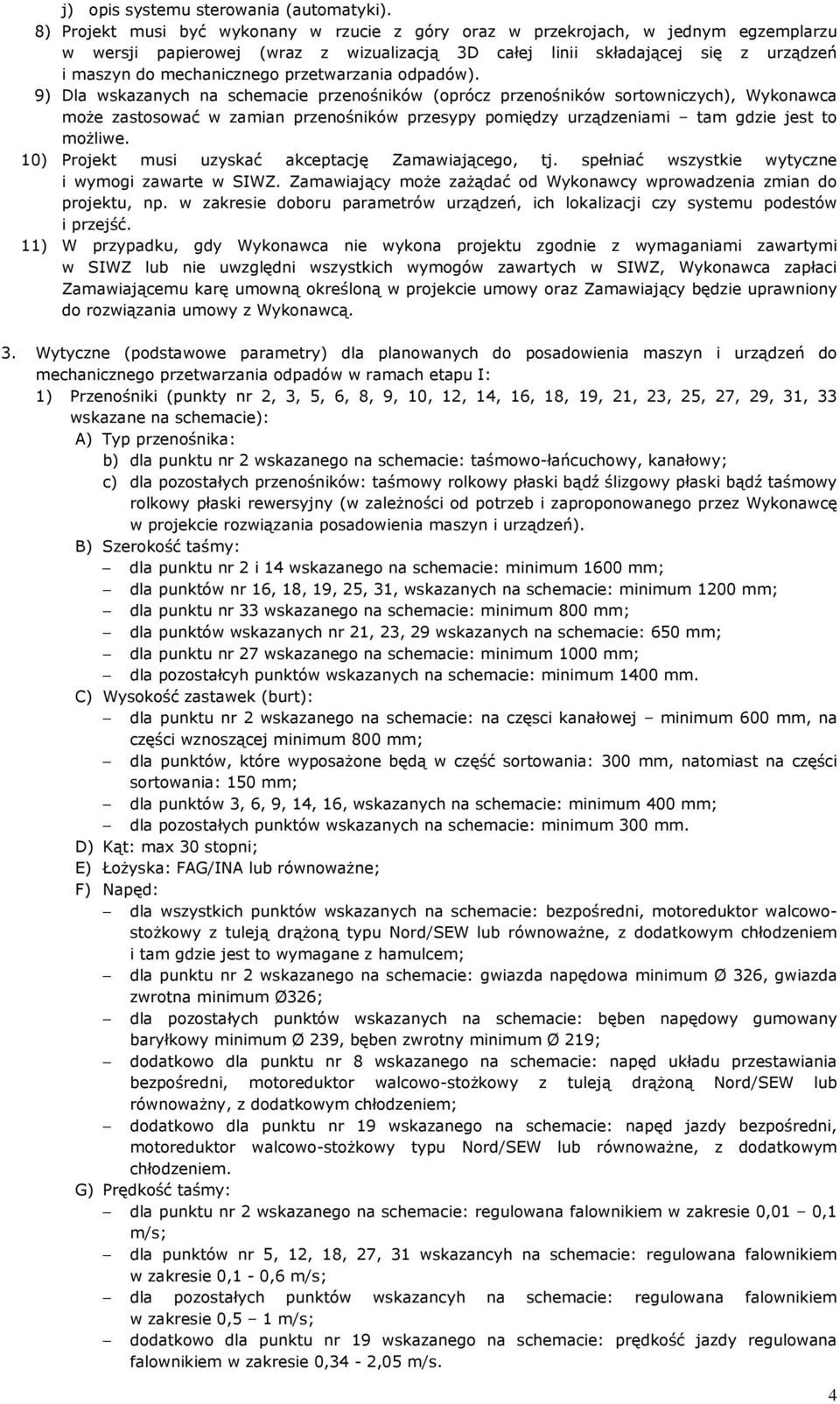 przetwarzania odpadów).
