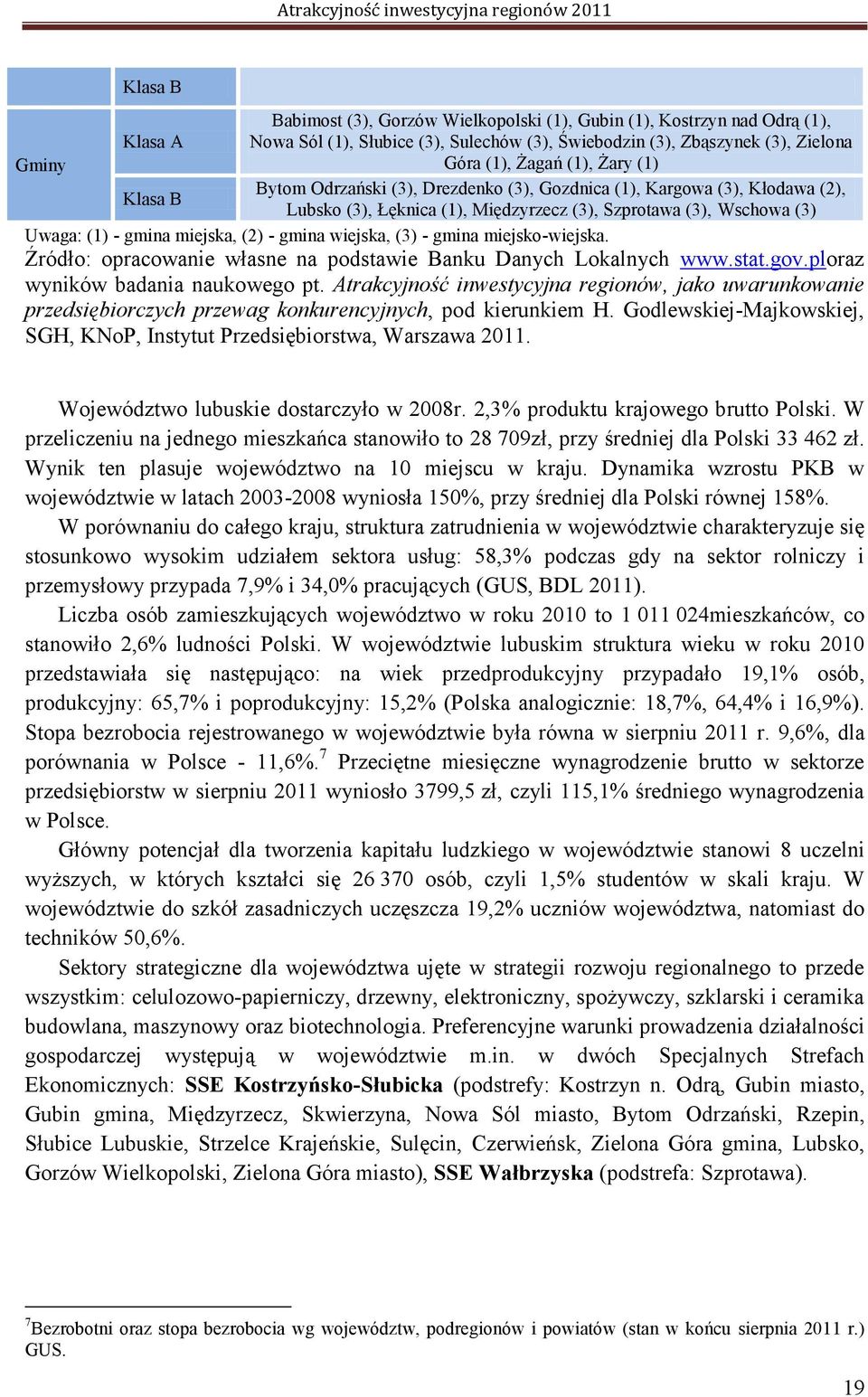 wiejska, (3) - gmina miejsko-wiejska. Źródło: opracowanie własne na podstawie Banku Danych Lokalnych www.stat.gov.ploraz wyników badania naukowego pt.