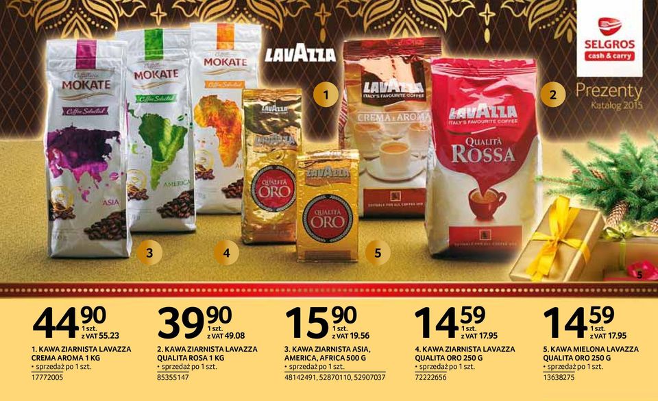 KAWA ZIARNISTA ASIA, AMERICA, AFRICA 500 G sprzedaż po 8191, 5870110, 590707 1 59 z VAT 17.95.