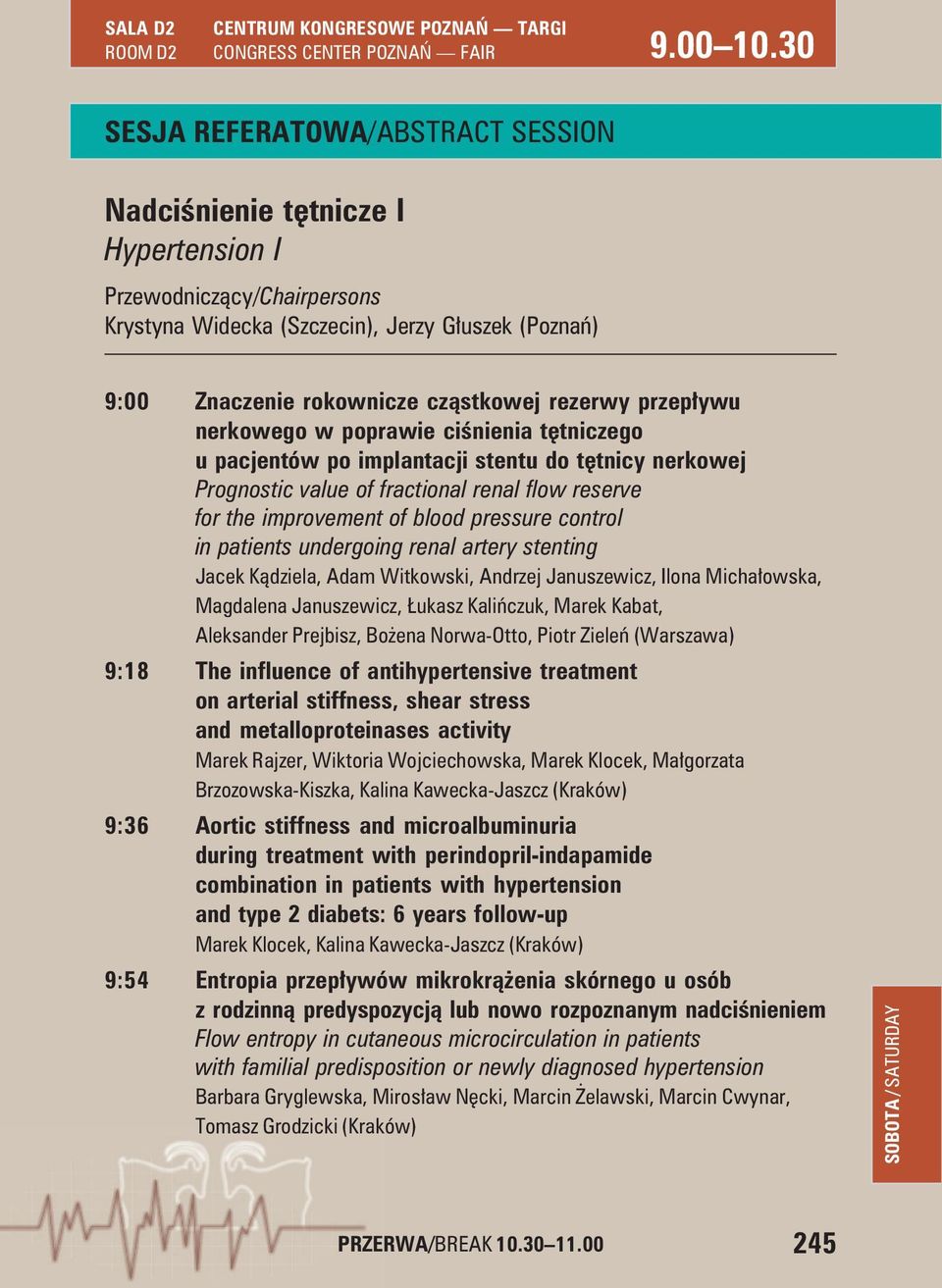 poprawie ciśnienia tętniczego u pacjentów po implantacji stentu do tętnicy nerkowej Prognostic value of fractional renal flow reserve for the improvement of blood pressure control in patients