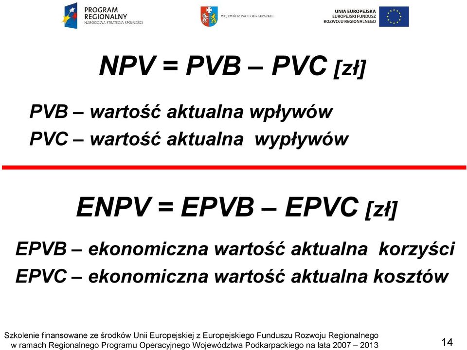 EPVB EPVC [zł] EPVB ekonomiczna wartość