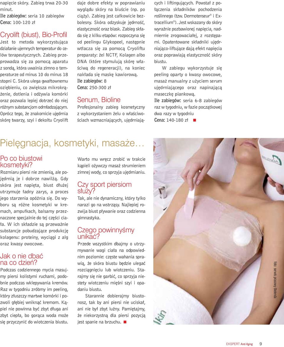 zabiegi, piel gnacja Dossier: Piersi Mammografia, USG Ćwiczenia na rozstęp mięśnia brzucha prostego Revitia