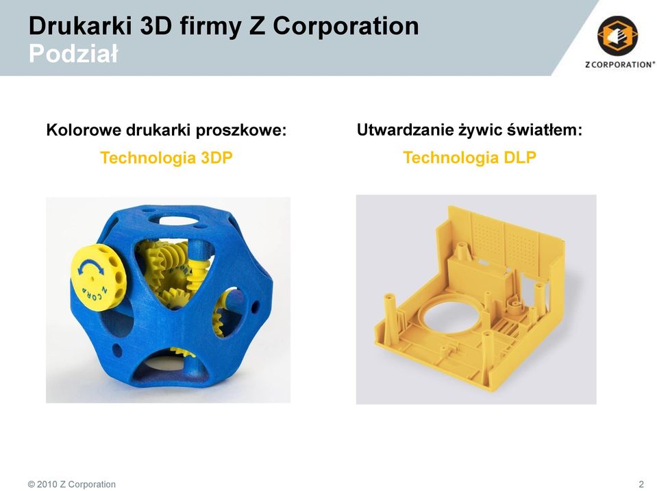 Technologia 3DP Utwardzanie żywic