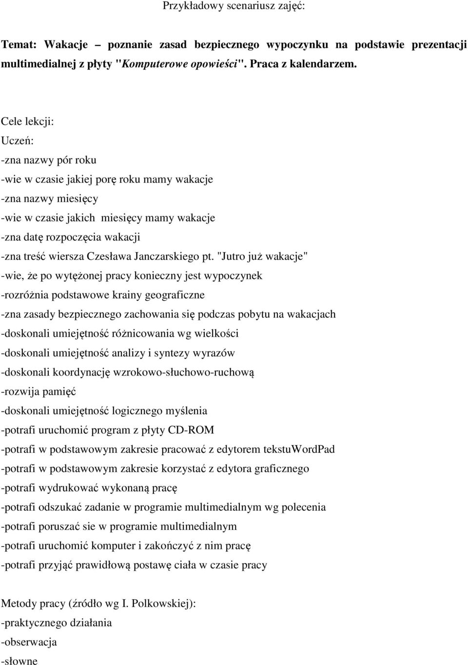 Czesława Janczarskiego pt.