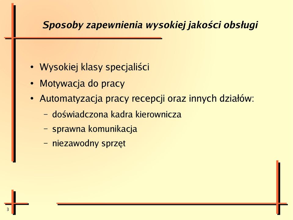 Automatyzacja pracy recepcji oraz innych działów: