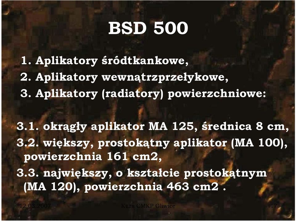 okrągły aplikator MA 125
