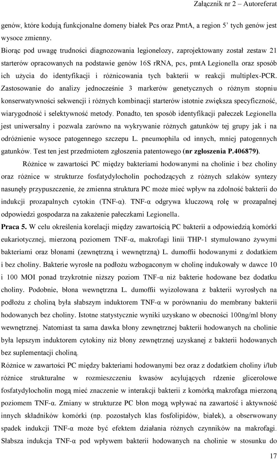 i różnicowania tych bakterii w reakcji multiplex-pcr.