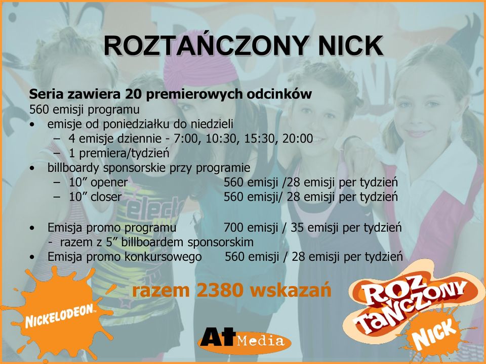 per tydzień 10 closer 560 emisji/ 28 emisji per tydzień Emisja promo programu 700 emisji / 35 emisji per tydzień -