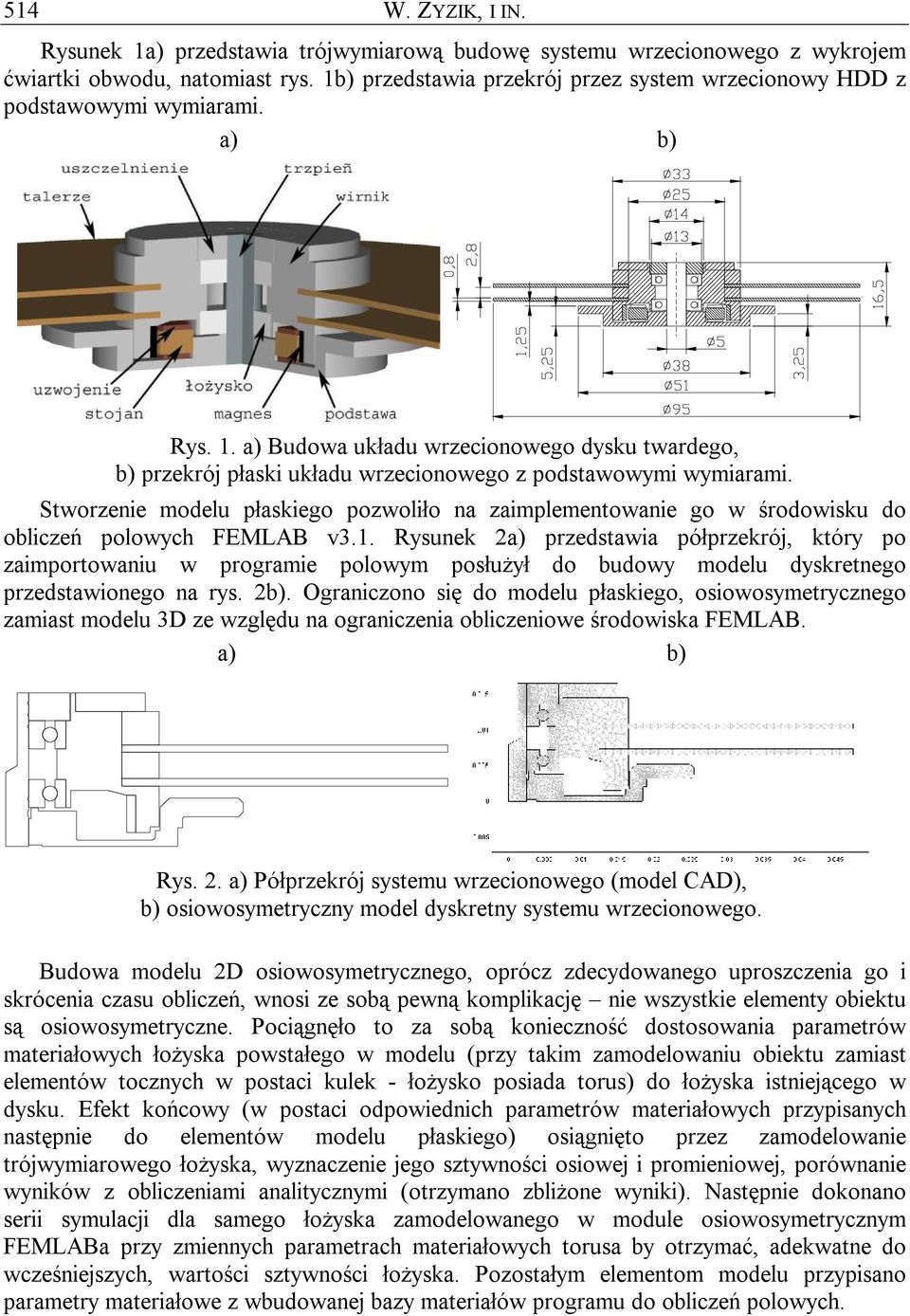 Stworzenie oelu płaskiego pozwoliło na zaipleentowanie go w śroowisku o oliczeń polowych FEMLAB v3.1.