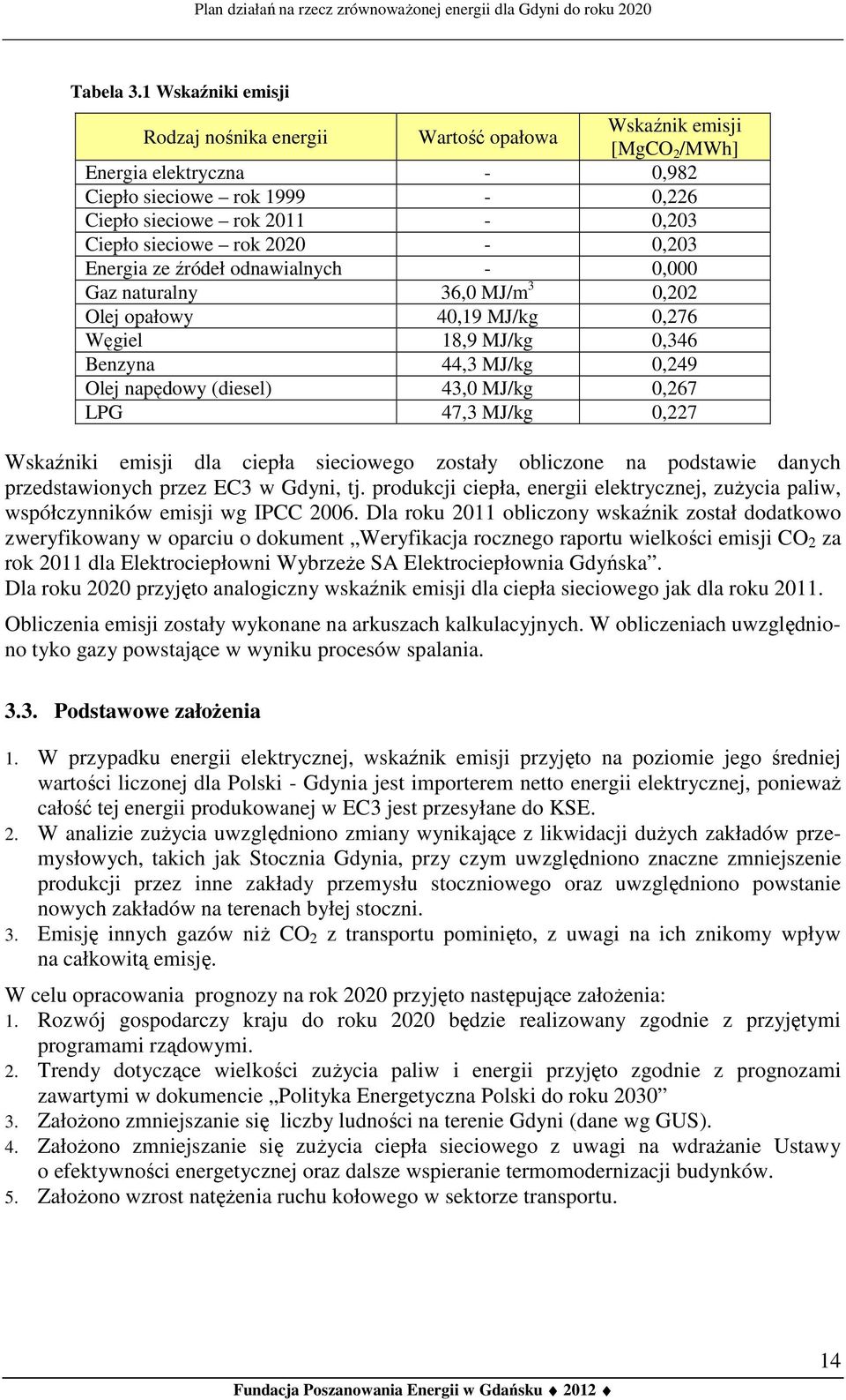 2020-0,203 Energia ze źródeł odnawialnych - 0,000 Gaz naturalny 36,0 MJ/m 3 0,202 Olej opałowy 40,19 MJ/kg 0,276 Węgiel 18,9 MJ/kg 0,346 Benzyna 44,3 MJ/kg 0,249 Olej napędowy (diesel) 43,0 MJ/kg