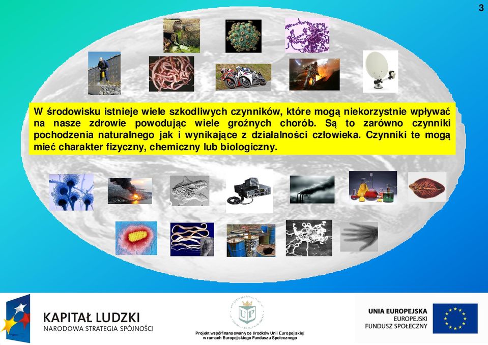 Są to zarówno czynniki pochodzenia naturalnego jak i wynikające z