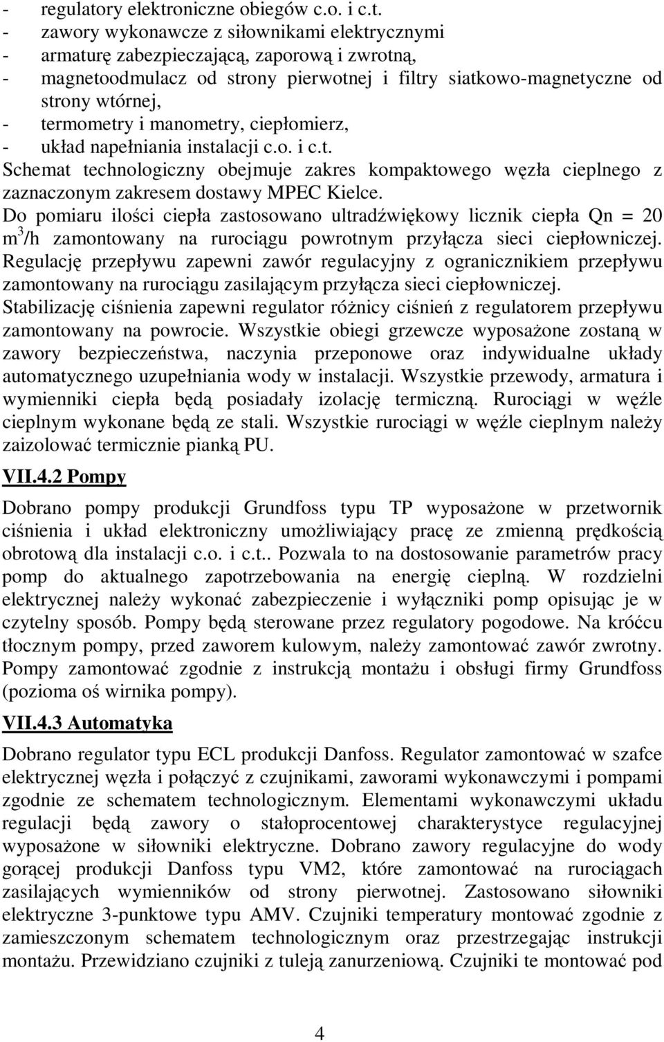 oniczne obiegów c.o. i c.t.