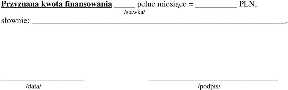 miesiące = PLN,