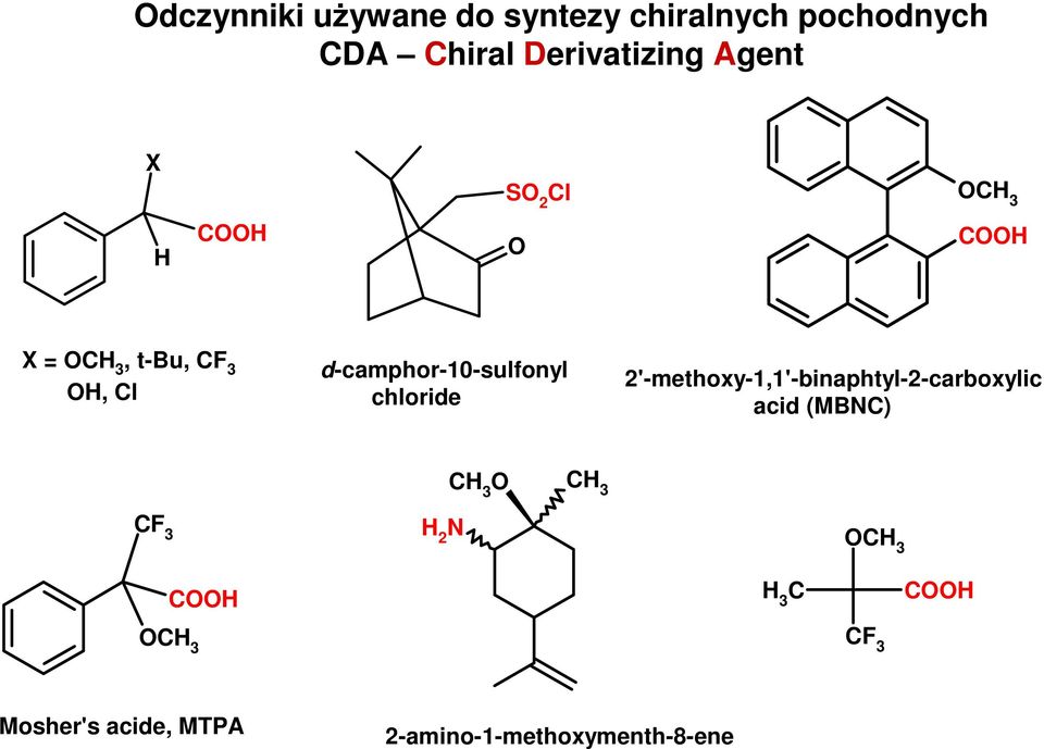 d-camphor-10-sulfonyl chloride 2'-methoxy-1,1'-binaphtyl-2-carboxylic