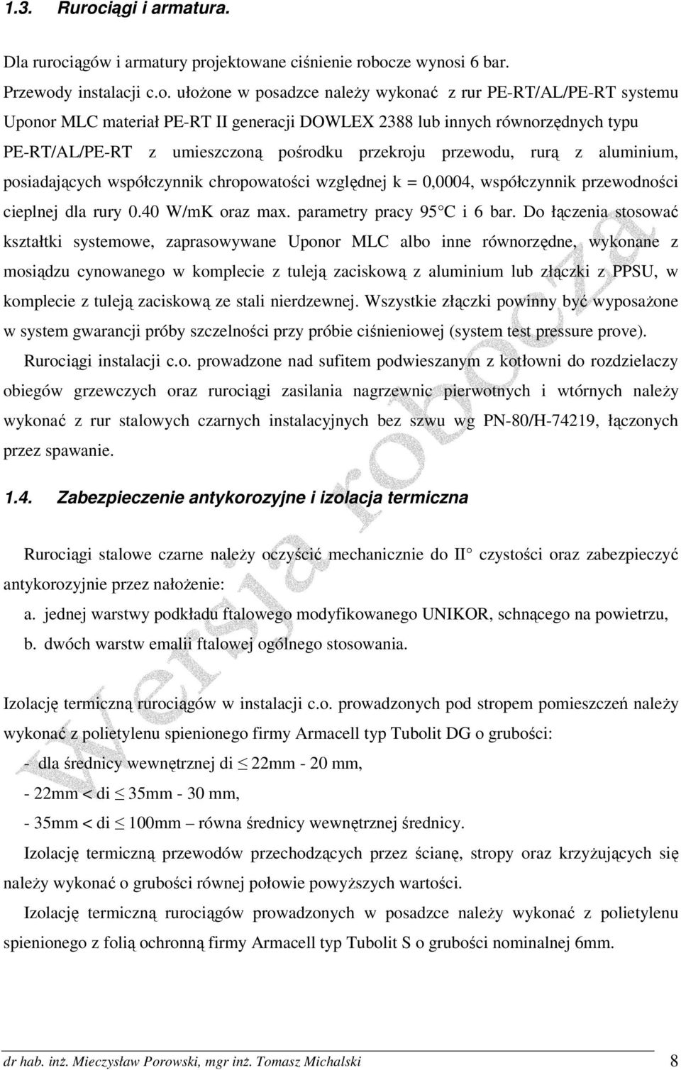 iągów i armatury proj