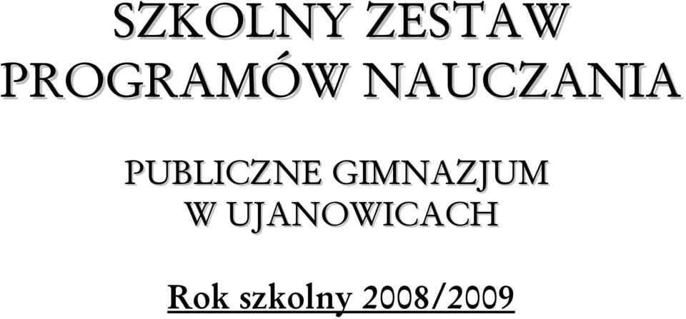 PUBLICZNE GIMNAZJUM W