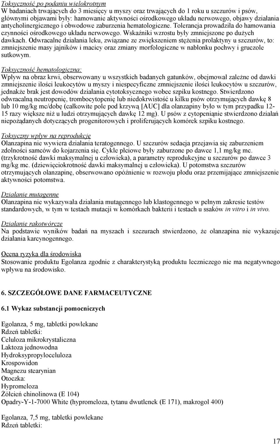 Wskaźniki wzrostu były zmniejszone po dużych dawkach.