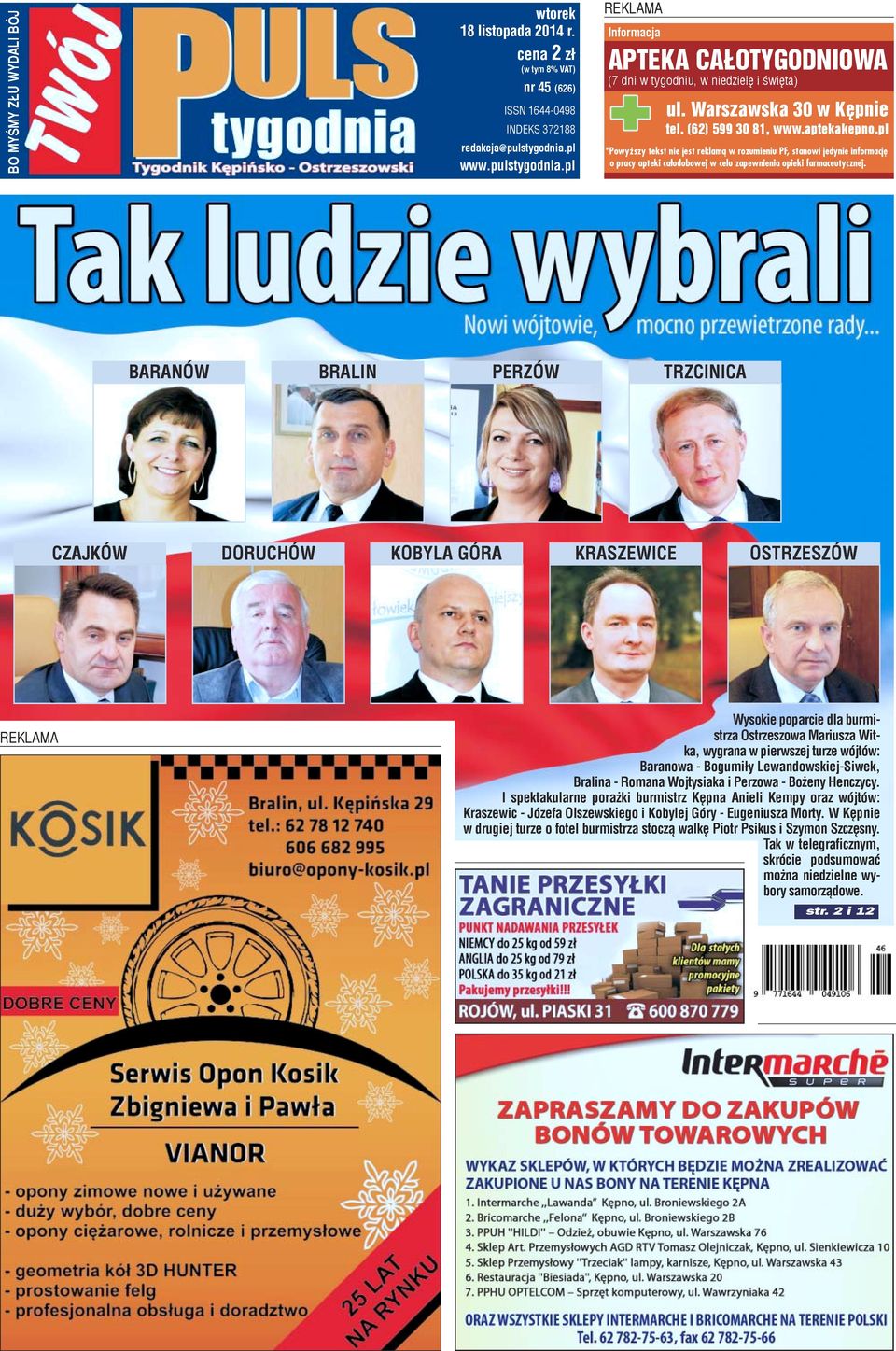 pl *Powy szy tekst nie jest reklam¹ w rozumieniu PF, stanowi jedynie informacjê o pracy apteki ca³odobowej w celu zapewnienia opieki farmaceutycznej.