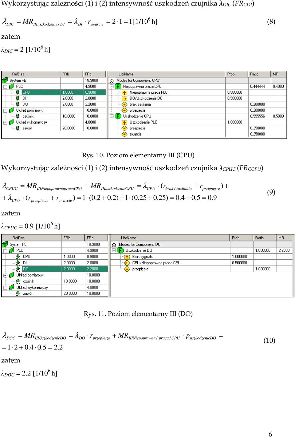 przepece + r zwarce + MR IIIuszkodzeeCPU CPU ( rbrak / zaslaa + r ) (0.2 + 0.2) + (0.25 + 0.25) 0.4 + 0.5 0.9 przepęrze ) + (9) CPUC 0.