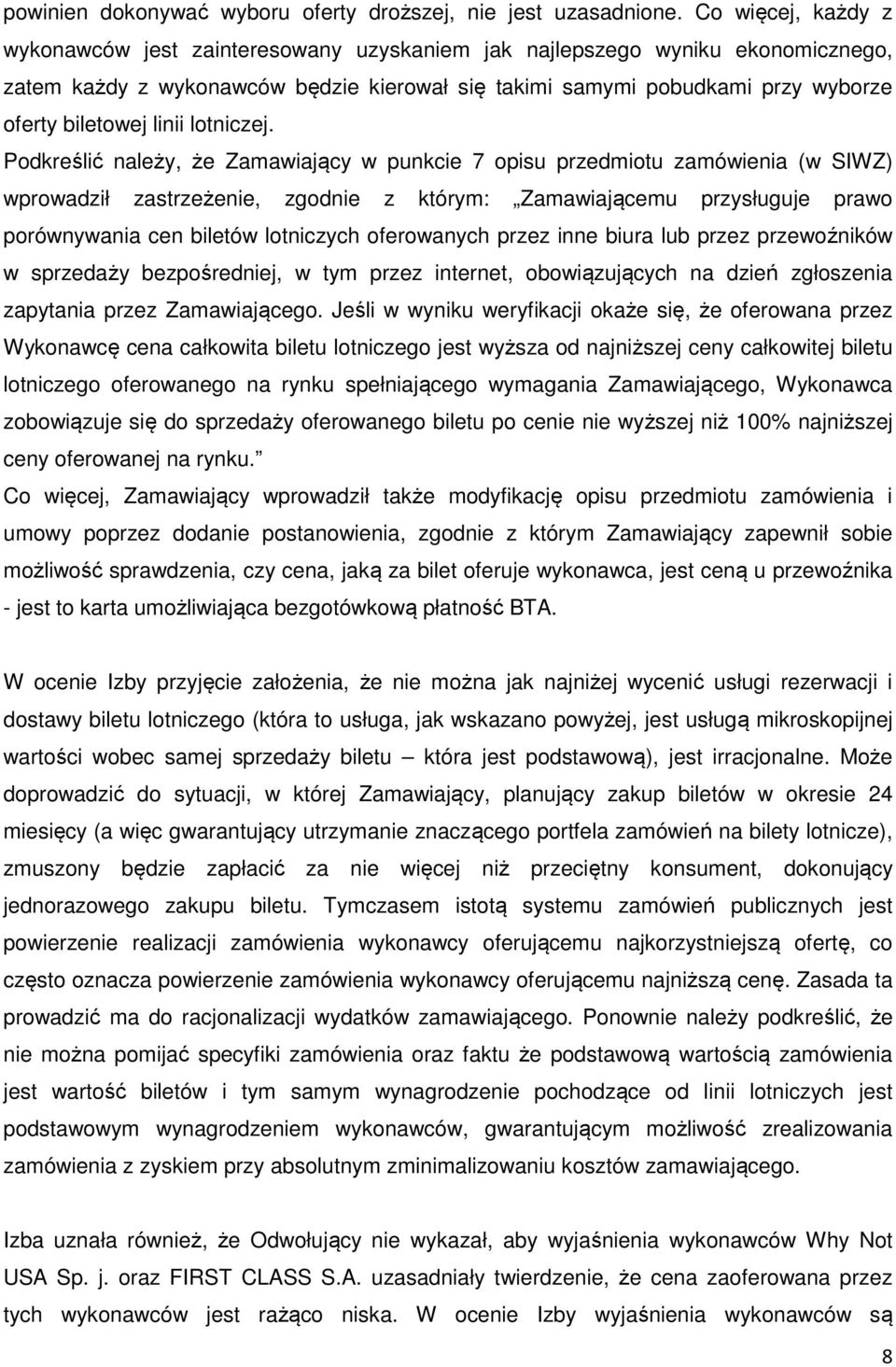 linii lotniczej.