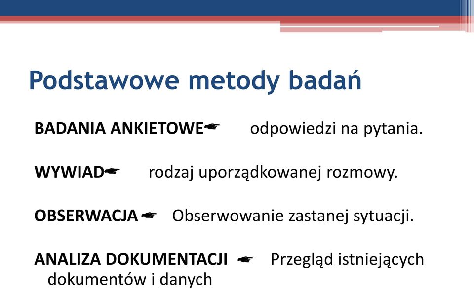 WYWIAD R rodzaj uporządkowanej rozmowy.