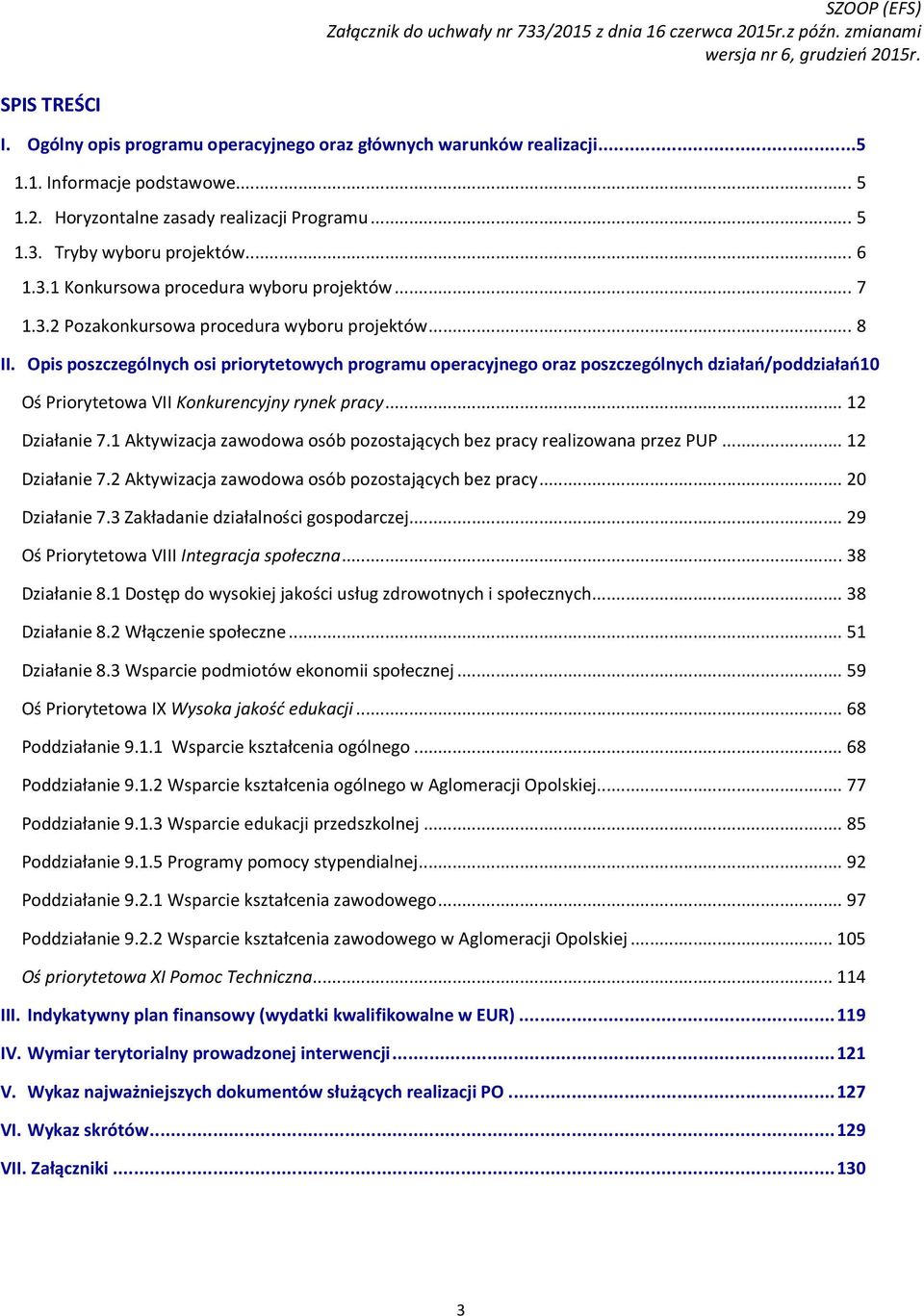 Opis poszczególnych osi priorytetowych programu operacyjnego oraz poszczególnych działań/poddziałań10 Oś Priorytetowa VII Konkurencyjny rynek pracy... 12 Działanie 7.