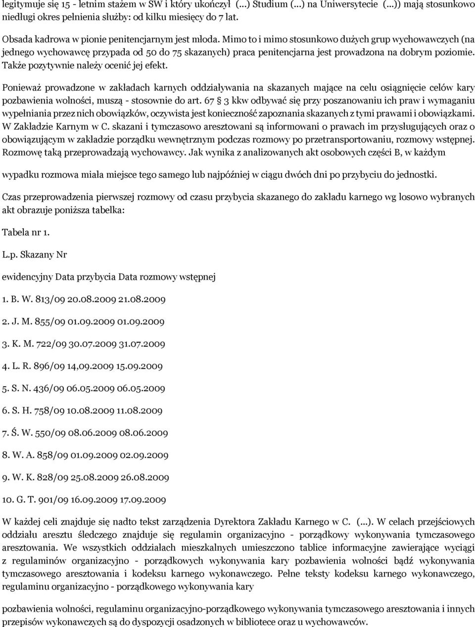 Mimo to i mimo stosunkowo dużych grup wychowawczych (na jednego wychowawcę przypada od 50 do 75 skazanych) praca penitencjarna jest prowadzona na dobrym poziomie.