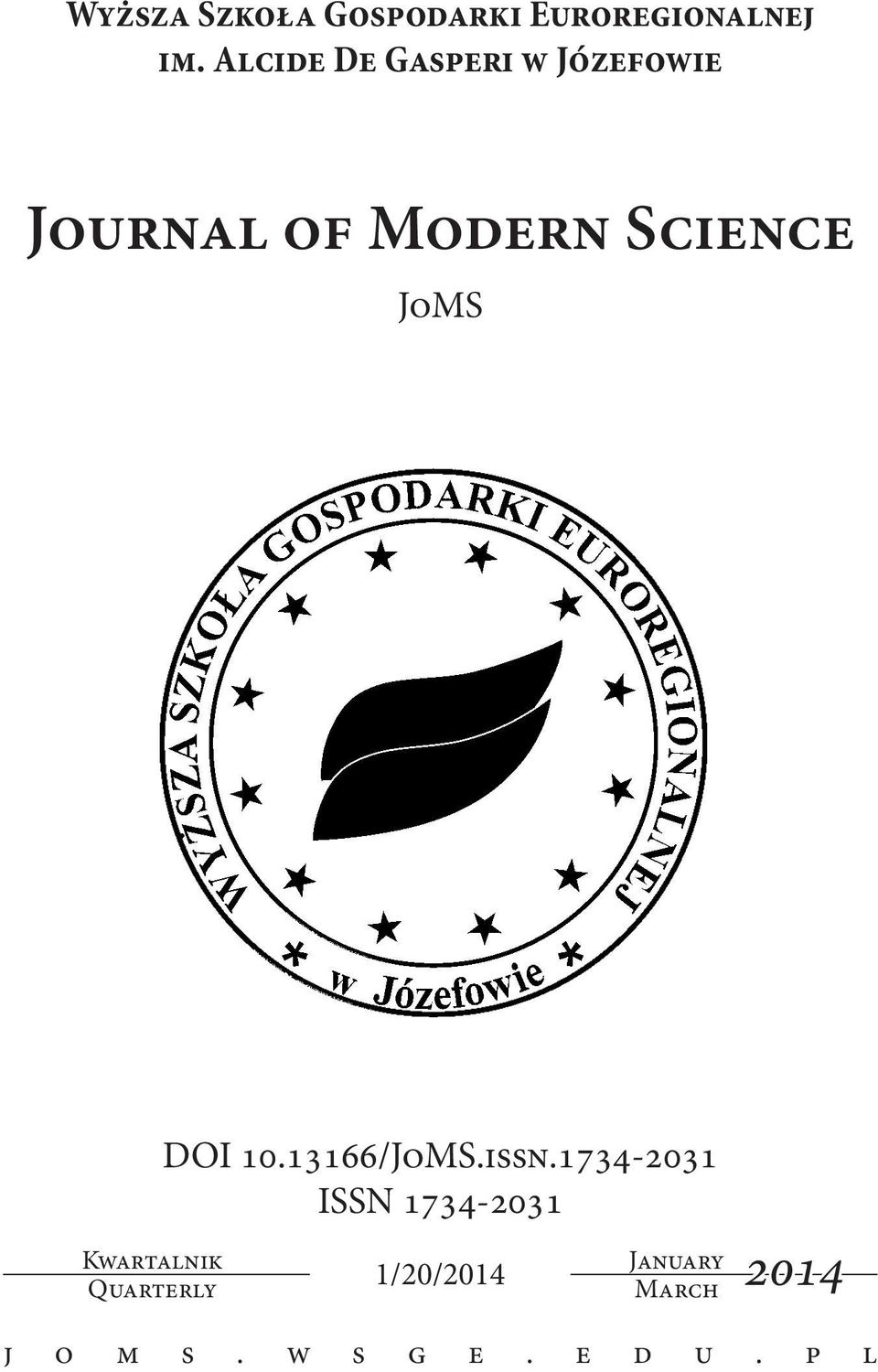 JoMS DOI 10.13166/JoMS.issn.