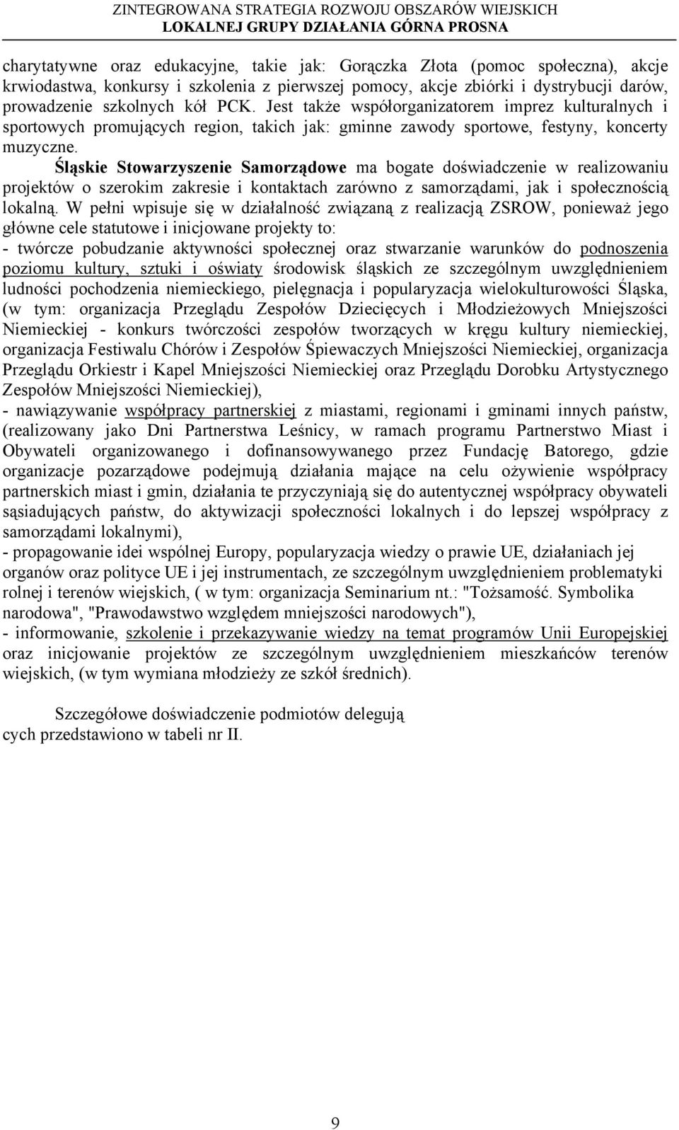 Śląskie Stowarzyszenie Samorządowe ma bogate doświadczenie w realizowaniu projektów o szerokim zakresie i kontaktach zarówno z samorządami, jak i społecznością lokalną.