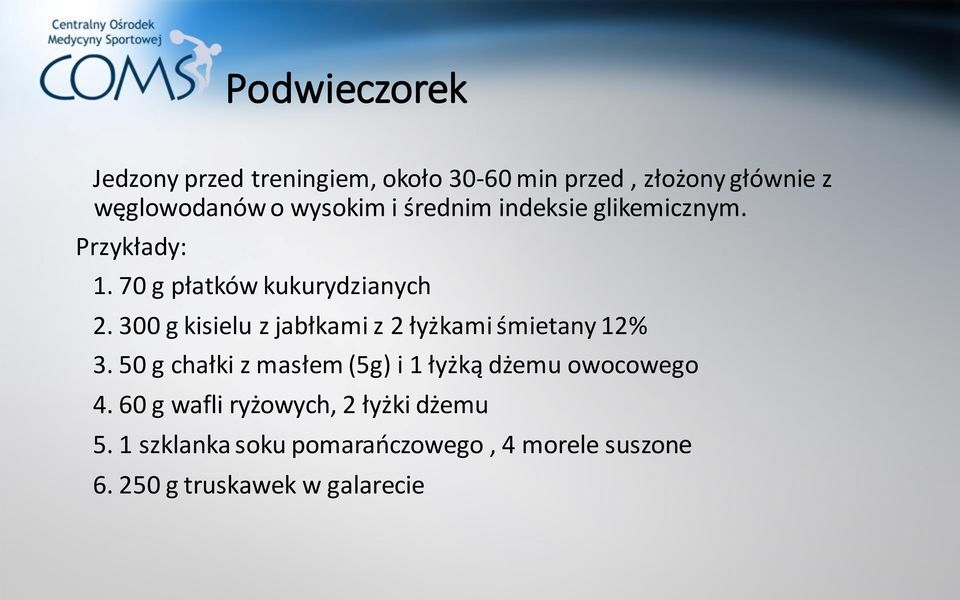 300 g kisielu z jabłkami z 2 łyżkami śmietany 12% 3.