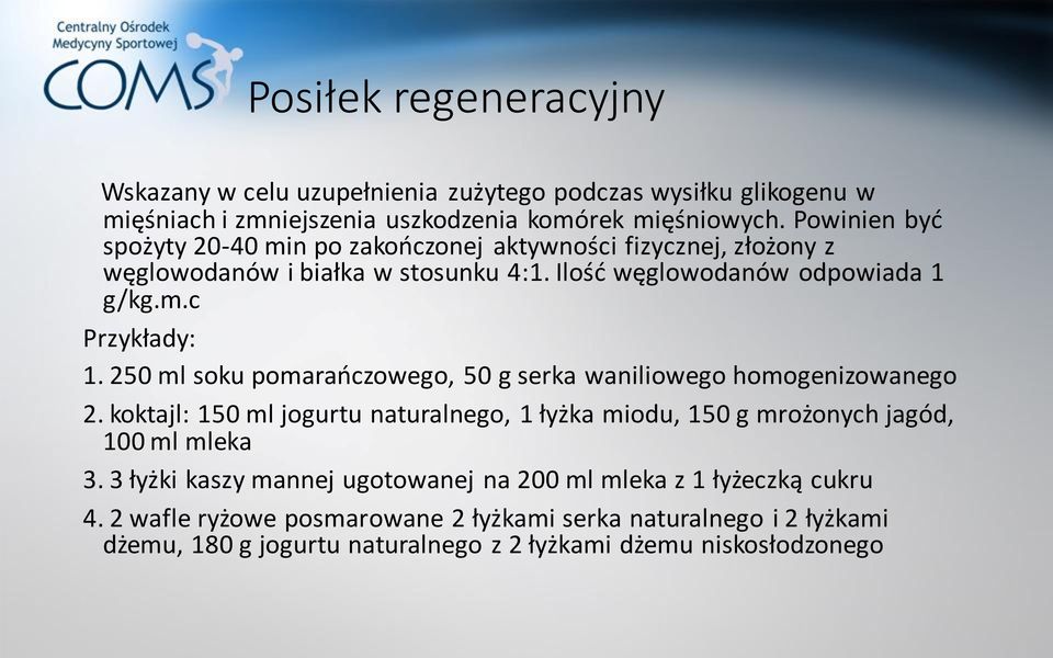 250 ml soku pomarańczowego, 50 g serka waniliowego homogenizowanego 2. koktajl: 150 ml jogurtu naturalnego, 1 łyżka miodu, 150 g mrożonych jagód, 100 ml mleka 3.