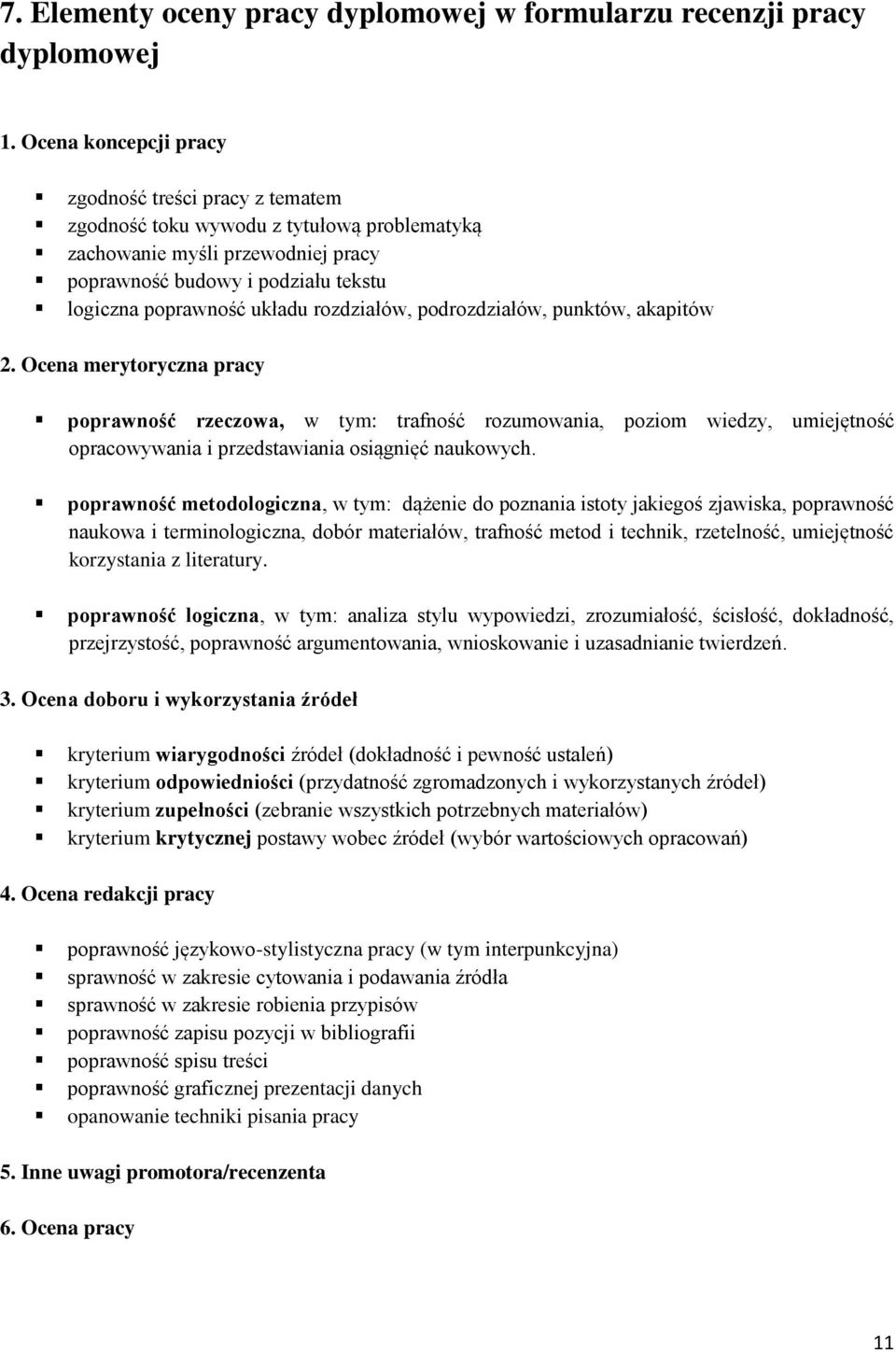 rozdziałów, podrozdziałów, punktów, akapitów 2.