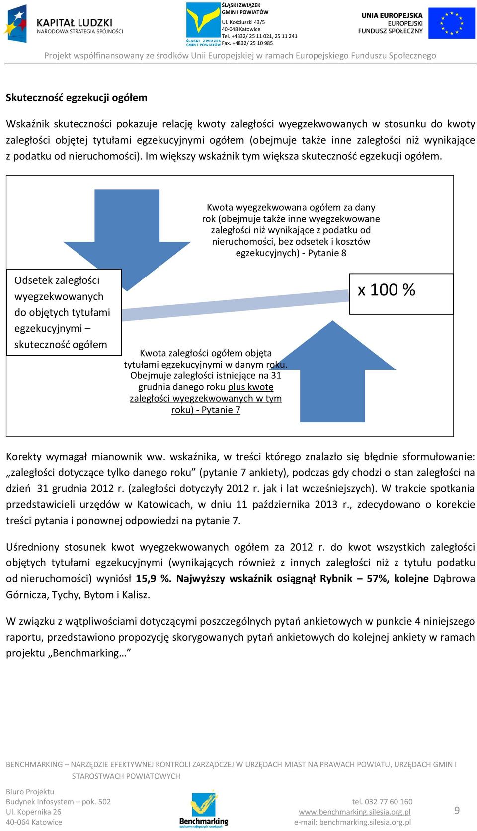 Kwota wyegzekwowana ogółem za dany rok (obejmuje także inne wyegzekwowane zaległości niż wynikające z podatku od nieruchomości, bez odsetek i kosztów egzekucyjnych) - Pytanie 8 Odsetek zaległości