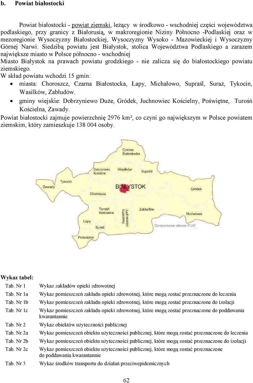 Siedzibą powiatu jest Białystok, stolica Województwa Podlaskiego a zarazem największe miasto w Polsce północno - wschodniej Miasto Białystok na prawach powiatu grodzkiego - nie zalicza się do