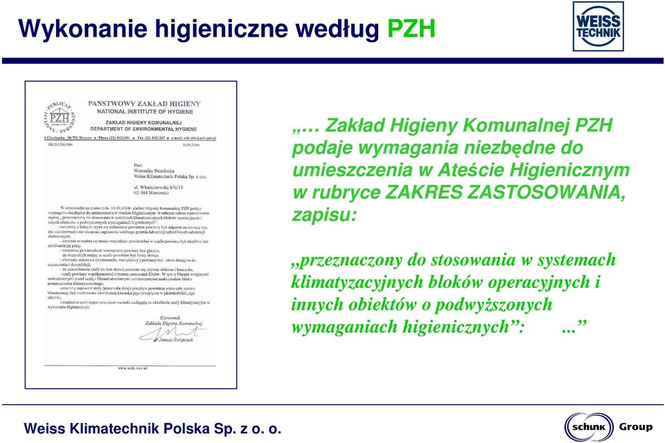ZASTOSOWANIA, zapisu: przeznaczony do stosowania w systemach