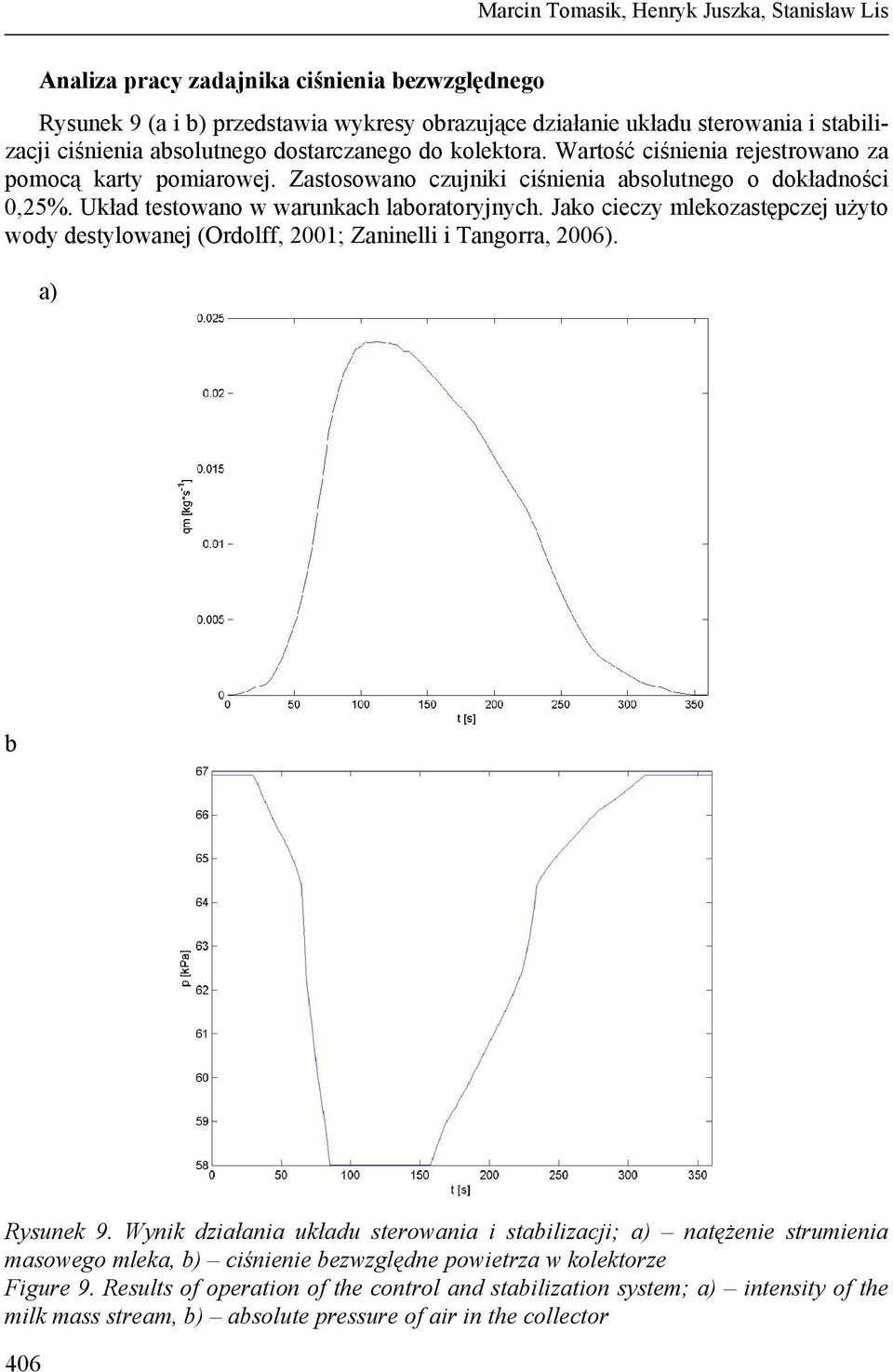 Układ testowano w warunkach laboratoryjnych. Jako cieczy mlekozastępczej użyto wody destylowanej (Ordolff, 2001; Zaninelli i Tangorra, 2006). a) b Rysunek 9.